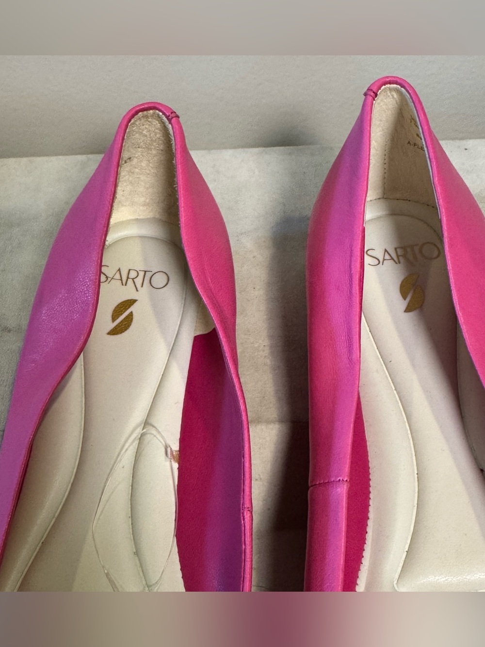 Franco Sarto Women’s Pink Leather Square-Toe Ballet Flats, NWOT, size 7.5 - Picture 5 of 7
